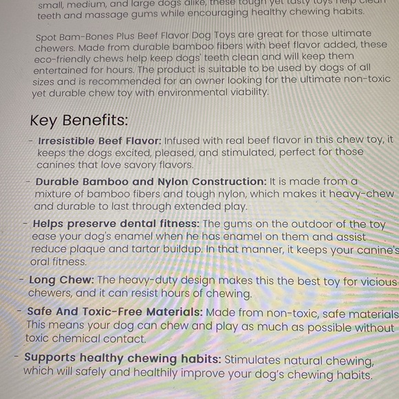 Spot Large Durable Dog Teeth Cleaning Large Bone Never Used - Picture 7 of 7